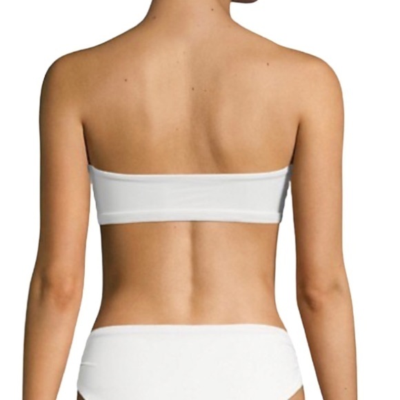 Tori Praver‎ Renee Smocked Bandeau Bikini Top Moonstone Size Small - Picture 2 of 7